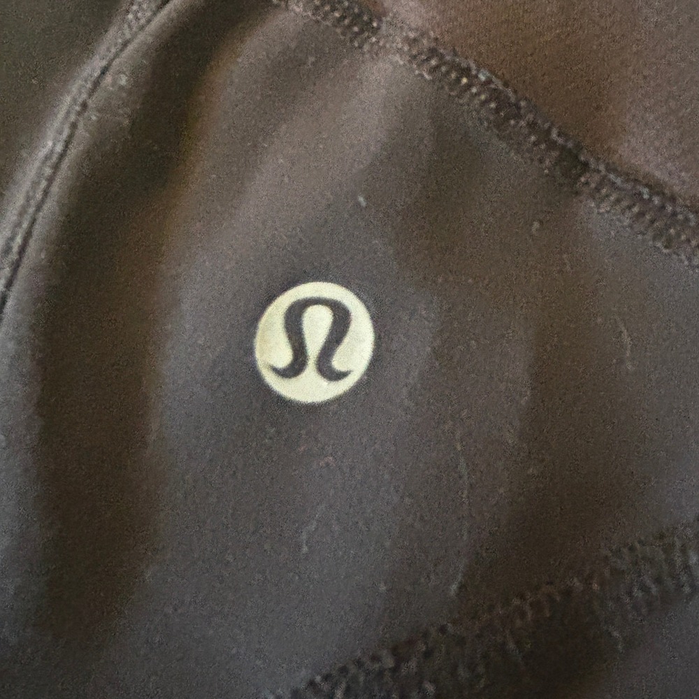 Lululemon Black Cropped Running Leggings Side Pockets Zip Pocket Womens Size 6‎ - Picture 6 of 12